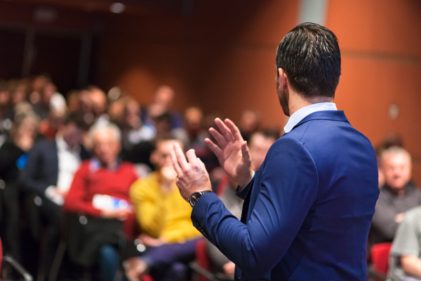 Public Speaker Giving Talk  